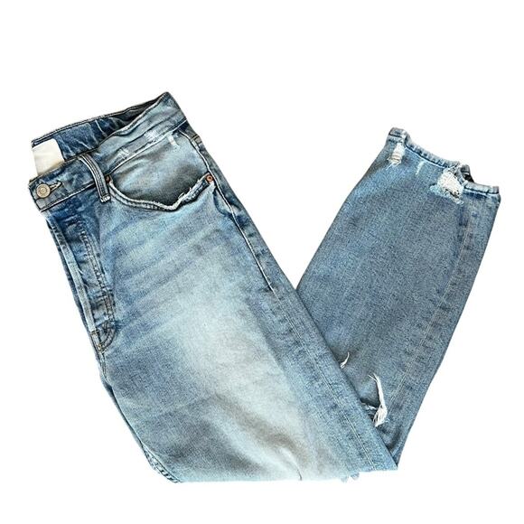 Mother Superior The Tomcat Jeans The Confession Wash Distressed Ankle Crop Sz 30 - Picture 12 of 13